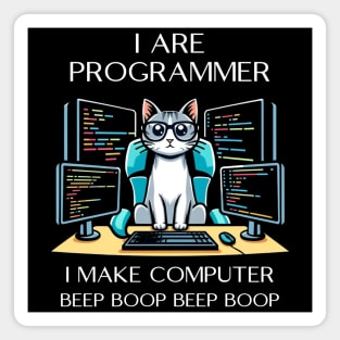 I Are Programmer Cat Magnet